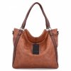 Torebka Damska Shopper Bag XL firmy Hernan HB0337 Ciemno Ruda